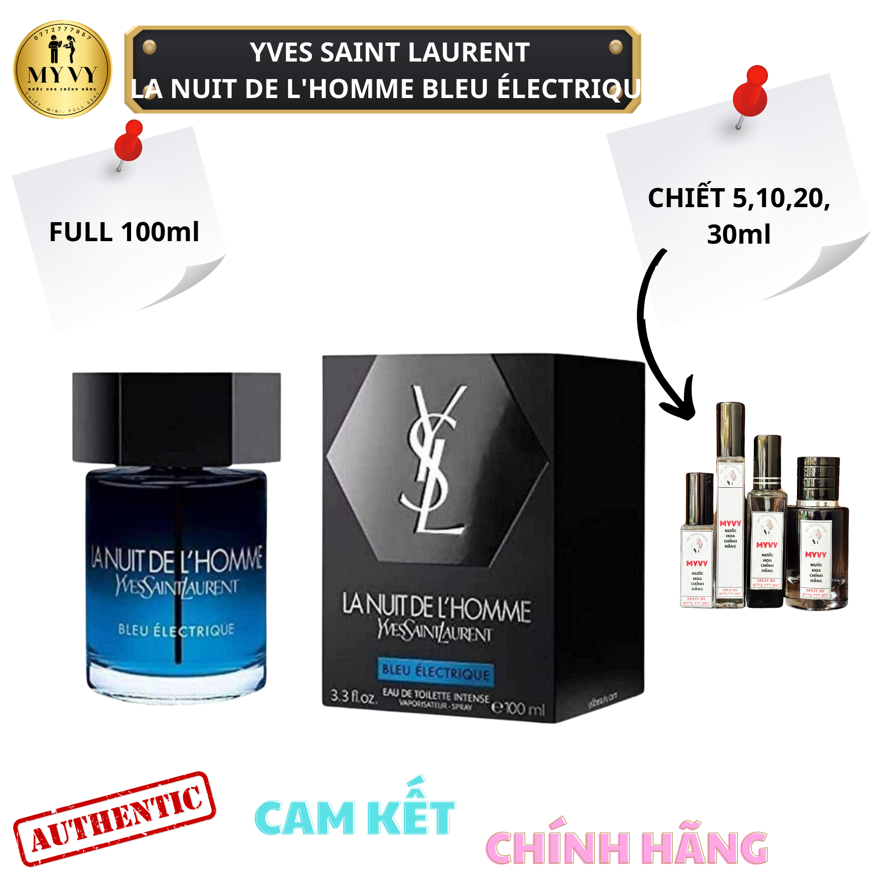 YSL La Nuit de L’Homme Bleu Electrique EDT Intense