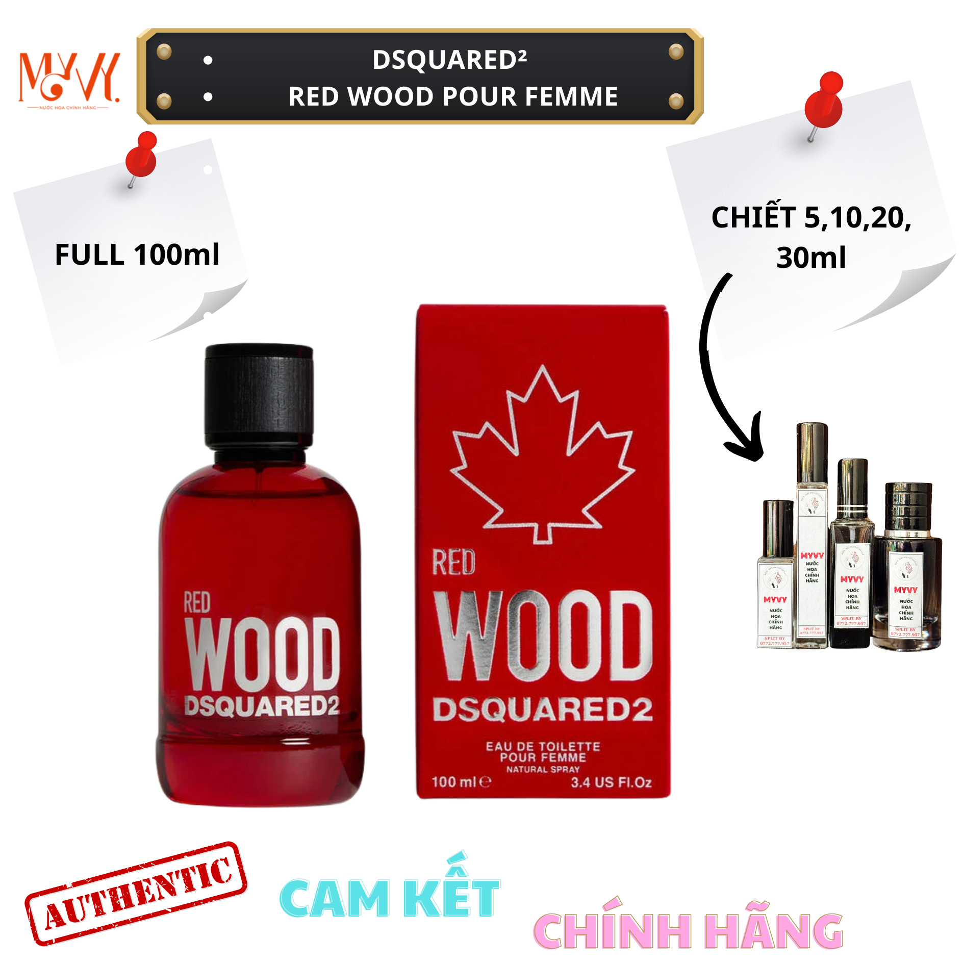 DSQUARED² Red Wood Pour Femme