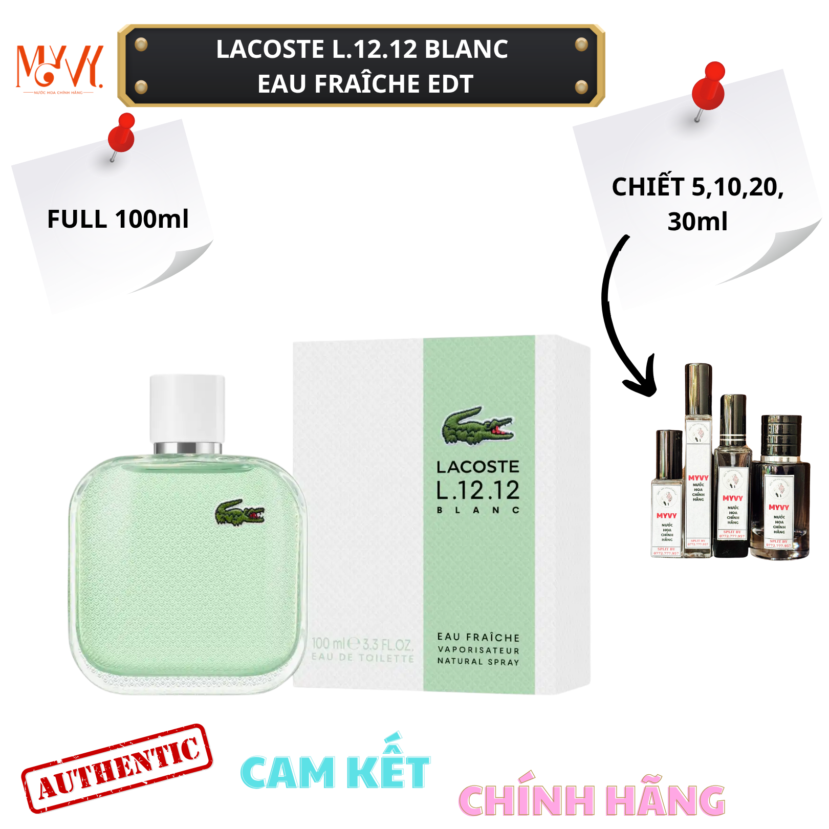 Lacoste L.12.12 Blanc Eau Fraiche EDT
